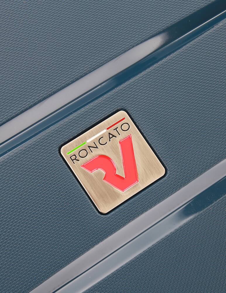 rinascente Roncato Flight Dlx Medium Check In Luggage 71 Cm Expandable - Blue