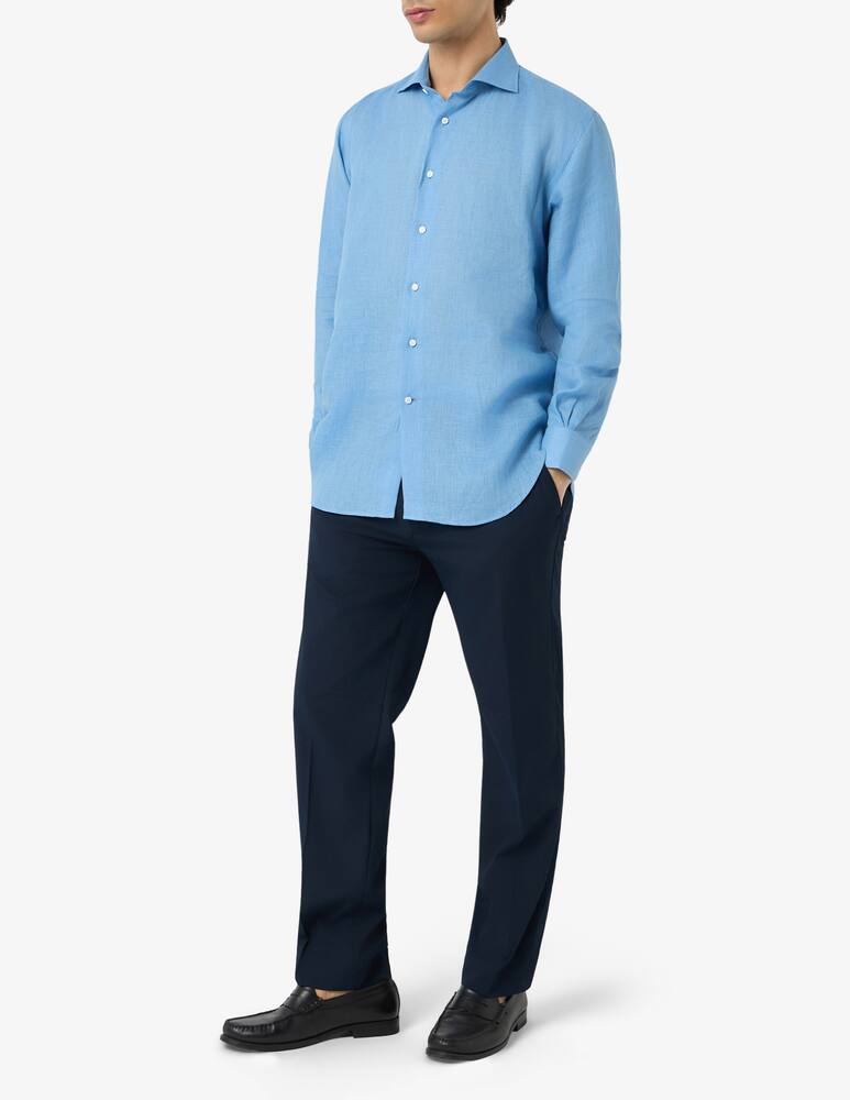 rinascente Delsiena Camicia in puro lino regular fit