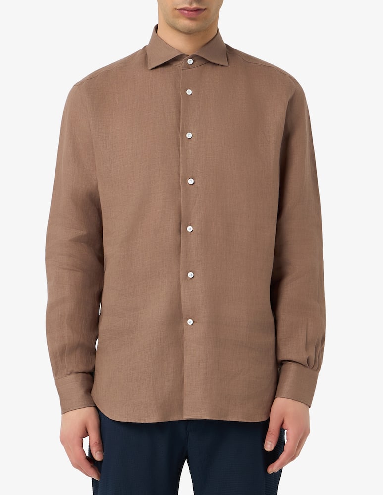 rinascente Delsiena Camicia in puro lino regular fit