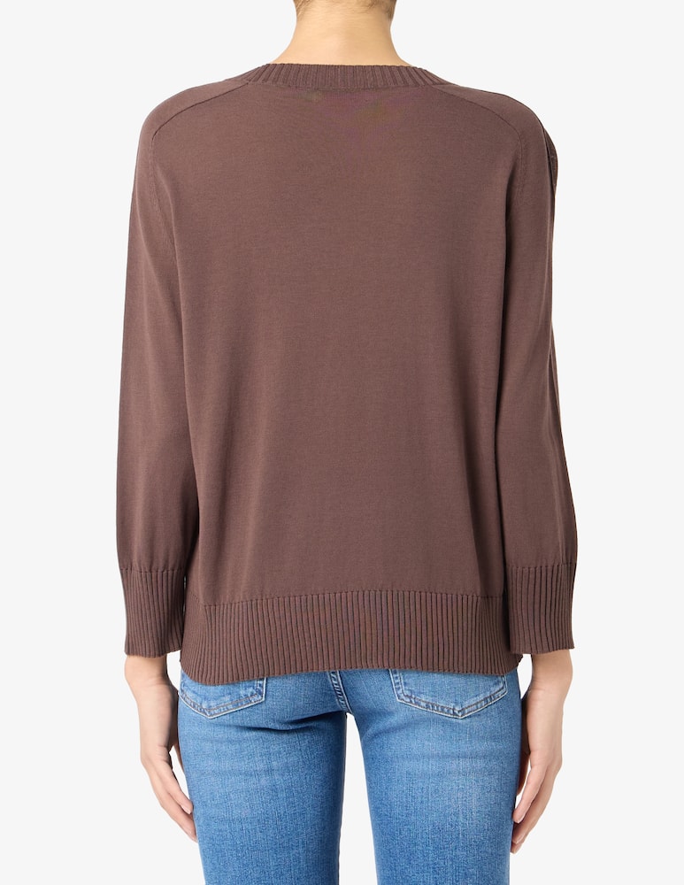 24.7 Studio Maglione in cotone misto a coste - immagine 3 24.7 Studio Maglione in cotone misto a coste - immagine 3