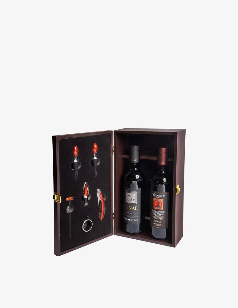 rinascente Cantine Lunae Cassetta 2 Bottiglie con Accessori