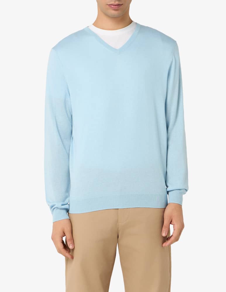 rinascente Rinascente Collection V-neck silk blend cotton jumper