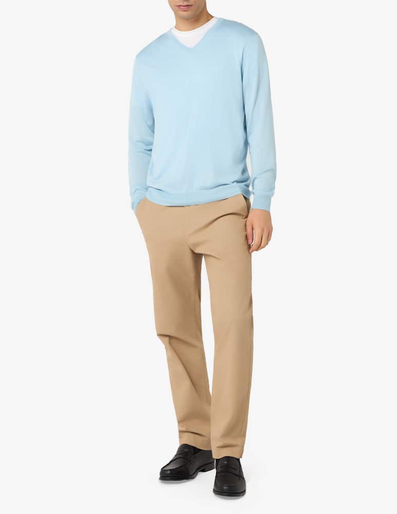 Rinascente Collection V-neck silk blend cotton jumper - picture 2 Rinascente Collection V-neck silk blend cotton jumper - picture 2