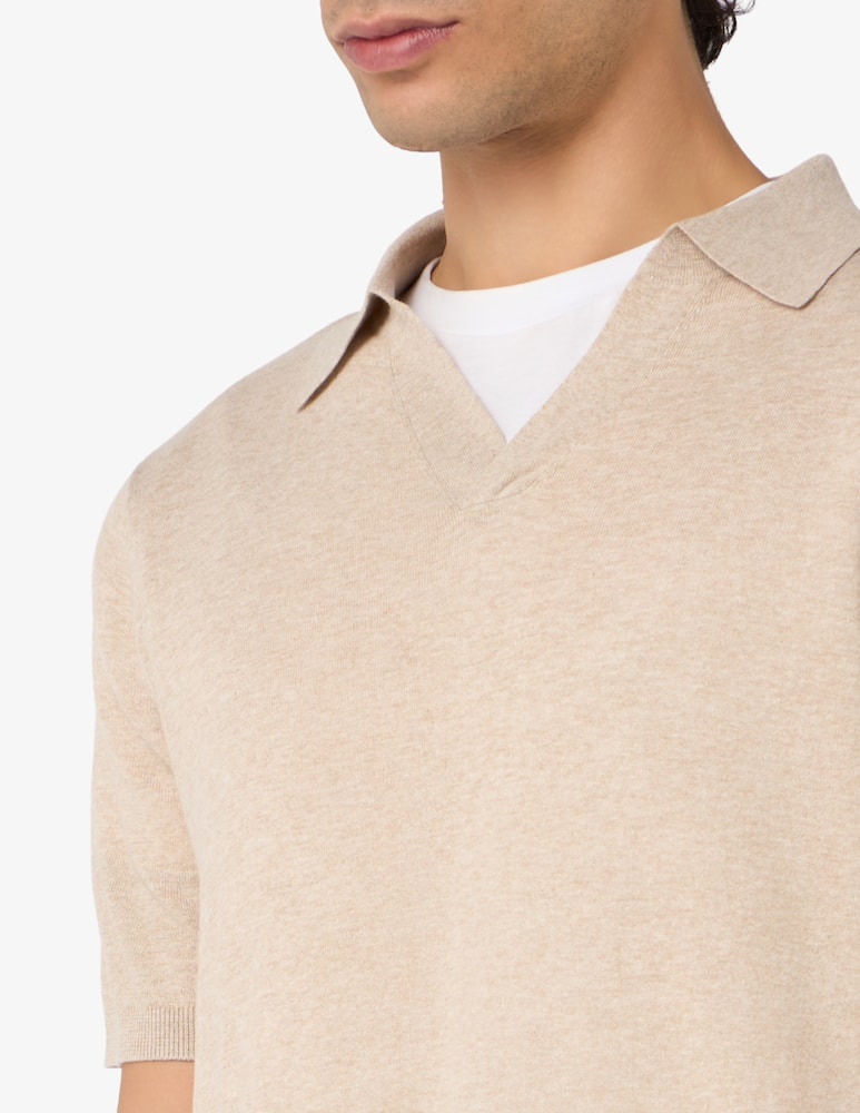 Rinascente Collection Polo v-neck cotton-linen blend - picture 4 Rinascente Collection Polo v-neck cotton-linen blend - picture 4