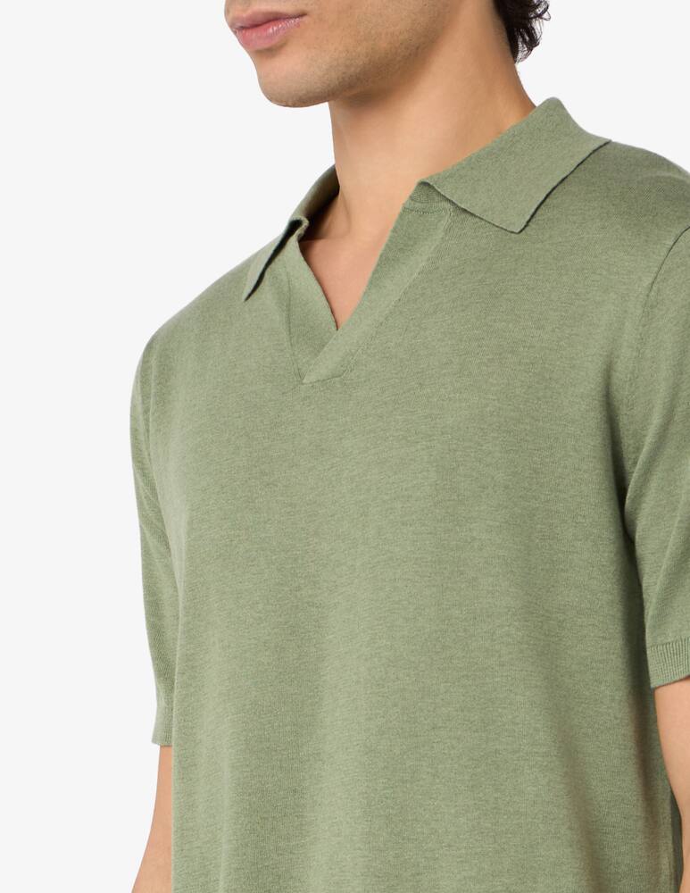 Rinascente Collection Polo v-neck cotton-linen blend - picture 4 Rinascente Collection Polo v-neck cotton-linen blend - picture 4