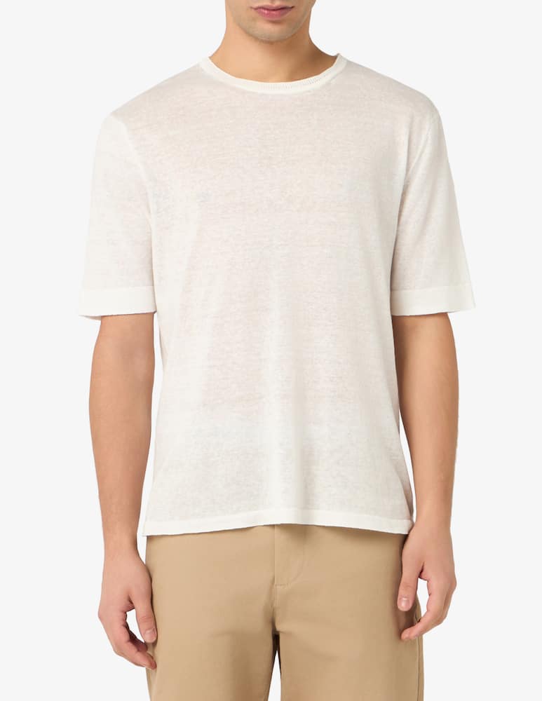 Rinascente Collection Linen crewneck t-shirt - picture 1 Rinascente Collection Linen crewneck t-shirt - picture 1