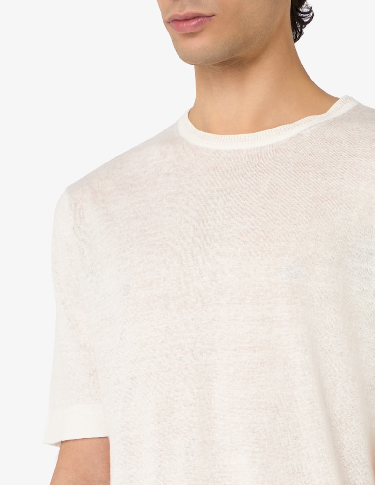 Rinascente Collection Linen crewneck t-shirt - picture 4 Rinascente Collection Linen crewneck t-shirt - picture 4