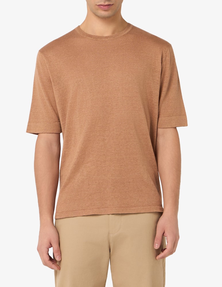 Rinascente Collection Linen crewneck t-shirt - picture 1 Rinascente Collection Linen crewneck t-shirt - picture 1