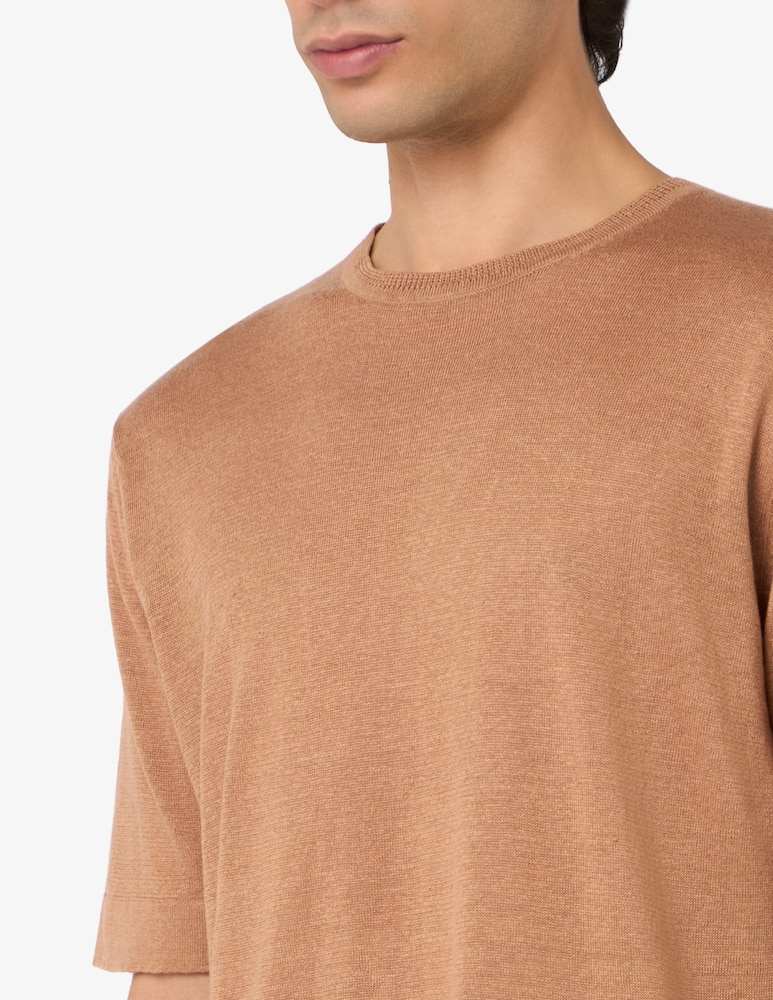 Rinascente Collection Linen crewneck t-shirt - picture 4 Rinascente Collection Linen crewneck t-shirt - picture 4