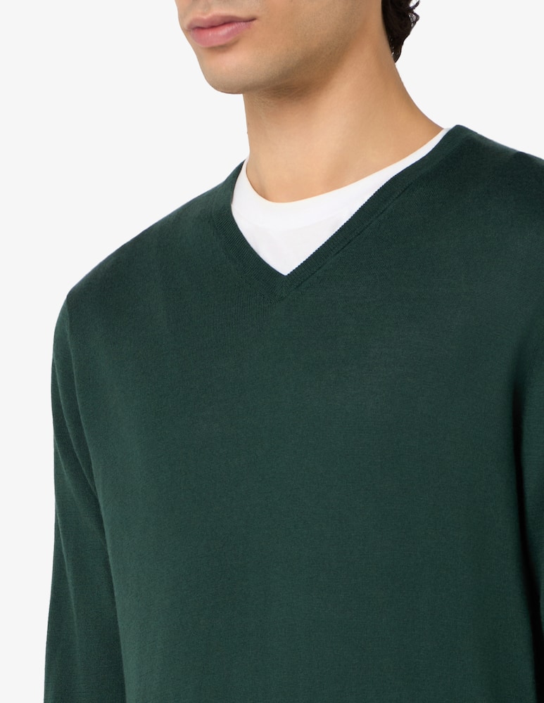 Rinascente Collection Maglia scollo a V in seta cotone e cashmere - immagine 4 Rinascente Collection Maglia scollo a V in seta cotone e cashmere - immagine 4