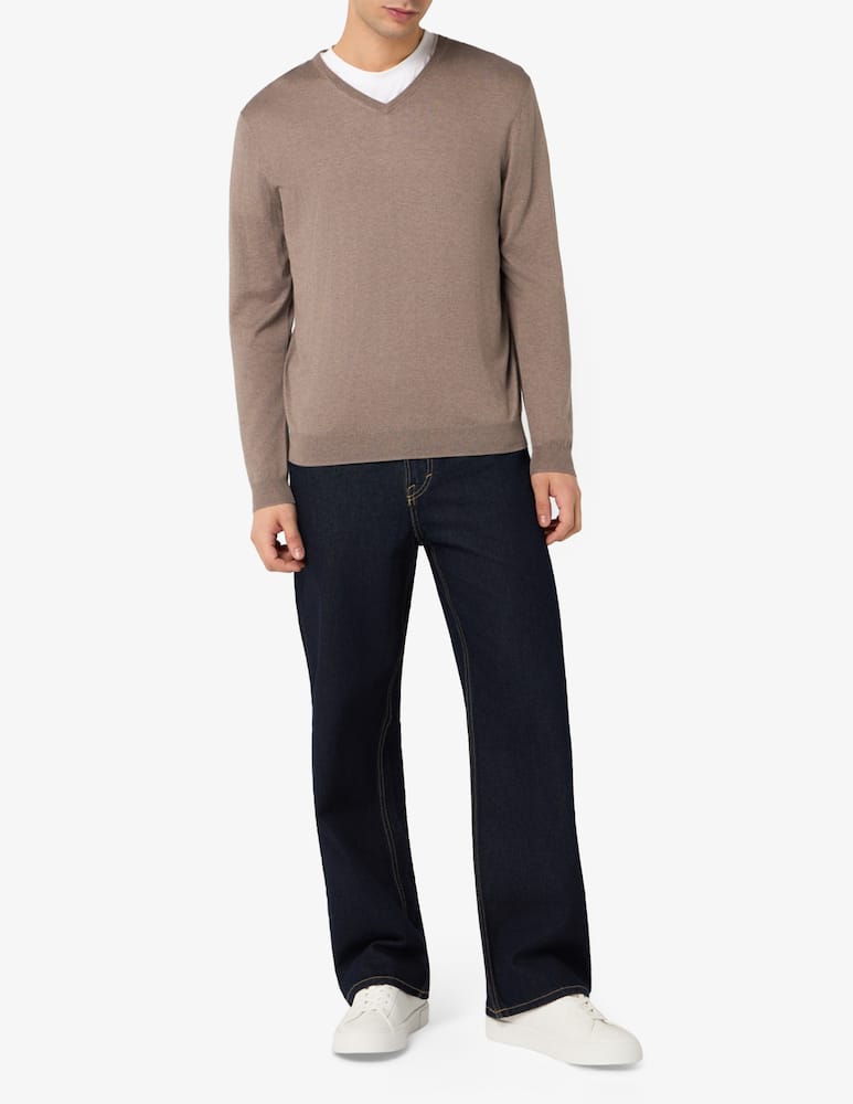 Rinascente Collection V-neck silk blend cotton jumper - picture 2 Rinascente Collection V-neck silk blend cotton jumper - picture 2