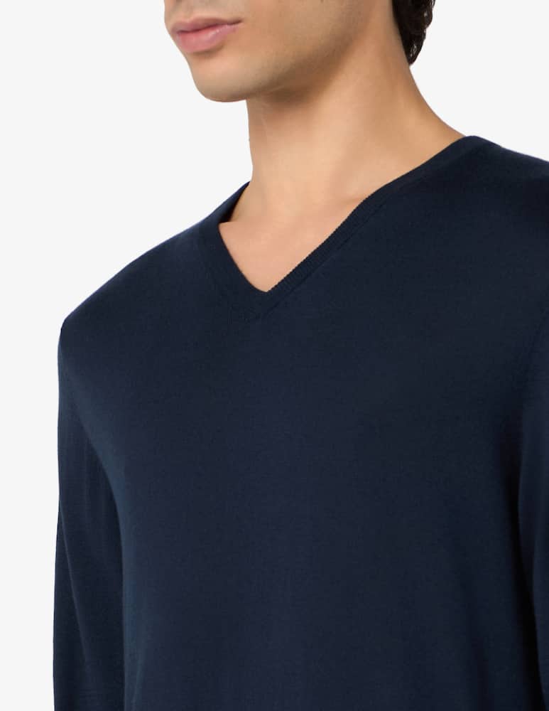 Rinascente Collection V-neck silk blend cotton jumper - picture 4 Rinascente Collection V-neck silk blend cotton jumper - picture 4