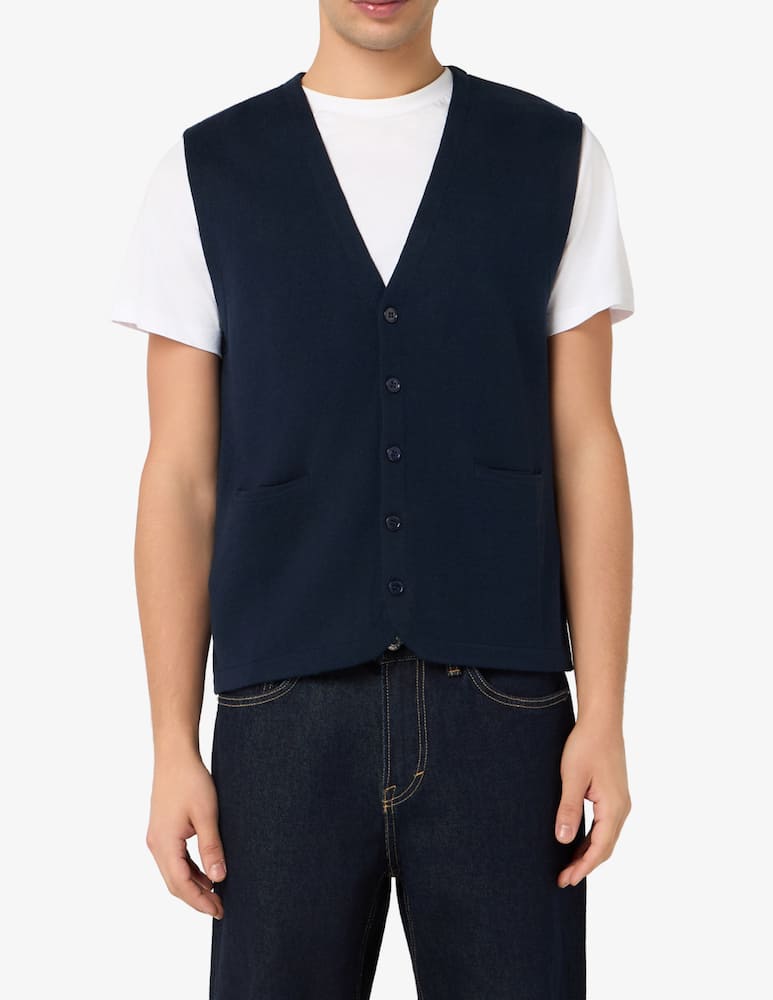 rinascente Rinascente Collection Gilet con bottoni in seta e cotone