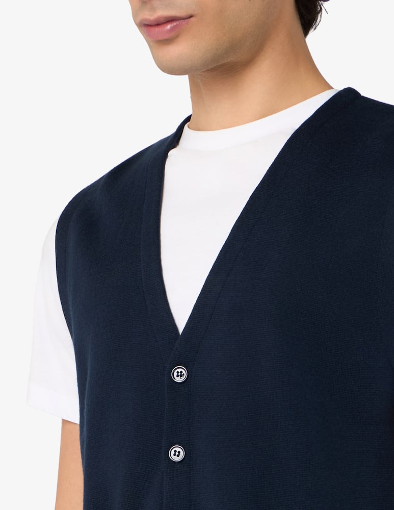 rinascente Rinascente Collection Gilet con bottoni in seta e cotone