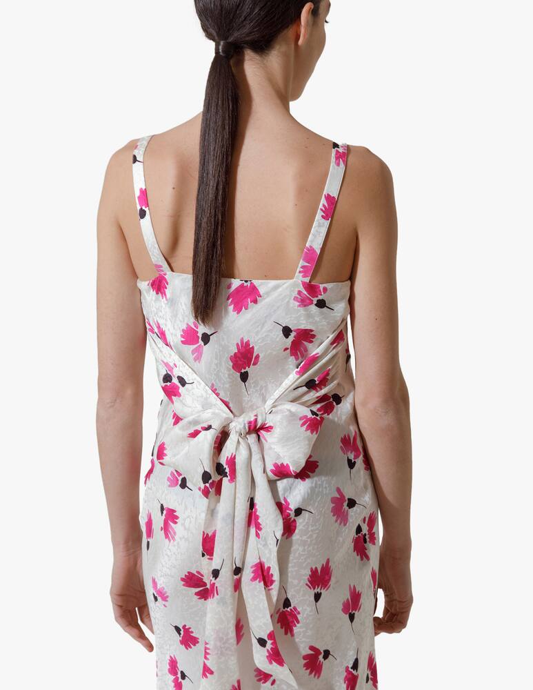 rinascente Vernisse Jacquard silk maxi slip dress - white