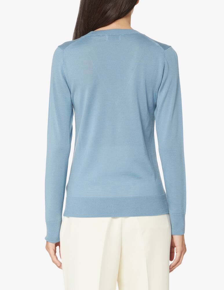 rinascente Rinascente Collection Long sleeved v neck jumper - Light blue