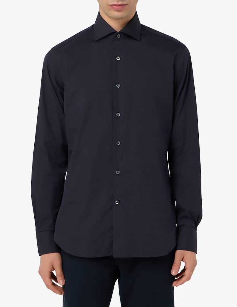 Alessandro Gherardi Camicia regular fit in popeline stretch no stiro - immagine 1 Alessandro Gherardi Camicia regular fit in popeline stretch no stiro - immagine 1