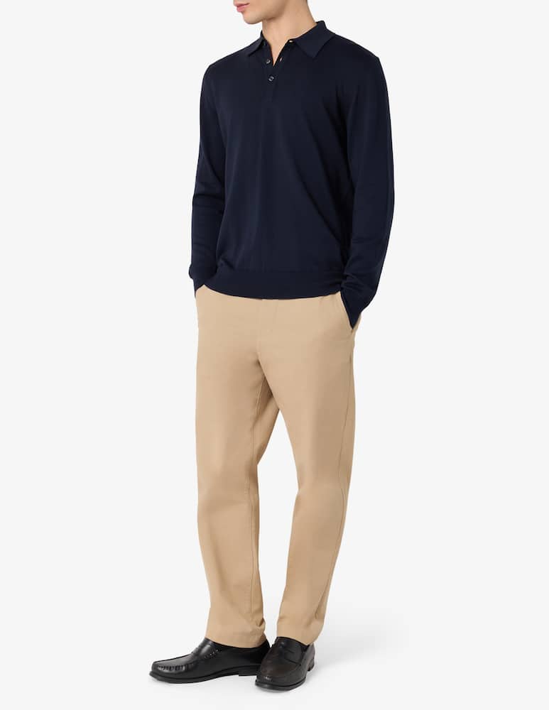rinascente Rinascente Collection Polo a maniche lunghe in cotone tinto capo