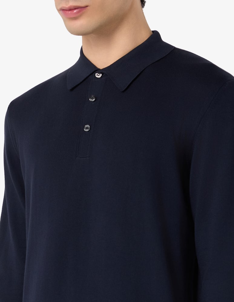 rinascente Rinascente Collection Polo a maniche lunghe in cotone tinto capo