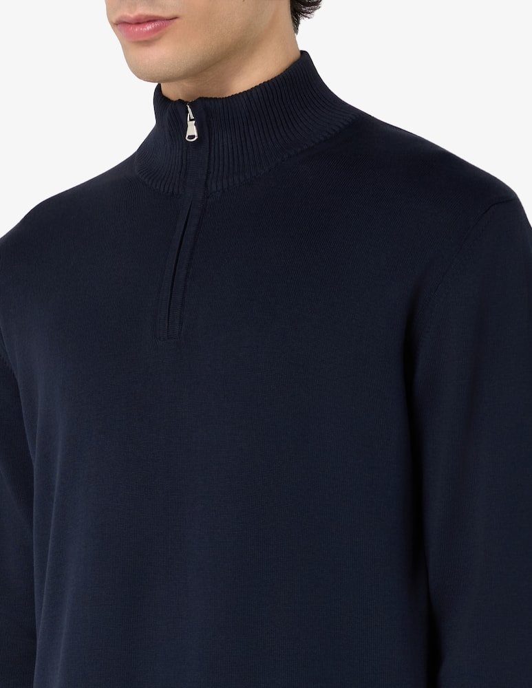 rinascente Rinascente Collection Zip cotton turtleneck jumper