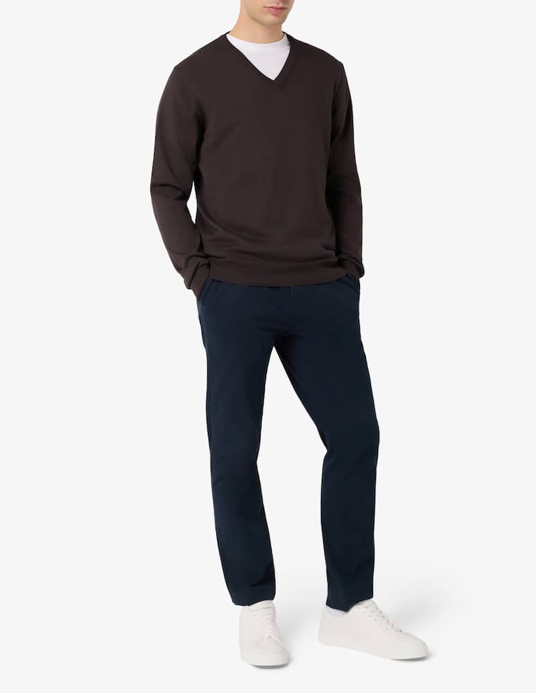 Rinascente Collection Maglia scollo a V in cotone tinto capo - immagine 2 Rinascente Collection Maglia scollo a V in cotone tinto capo - immagine 2