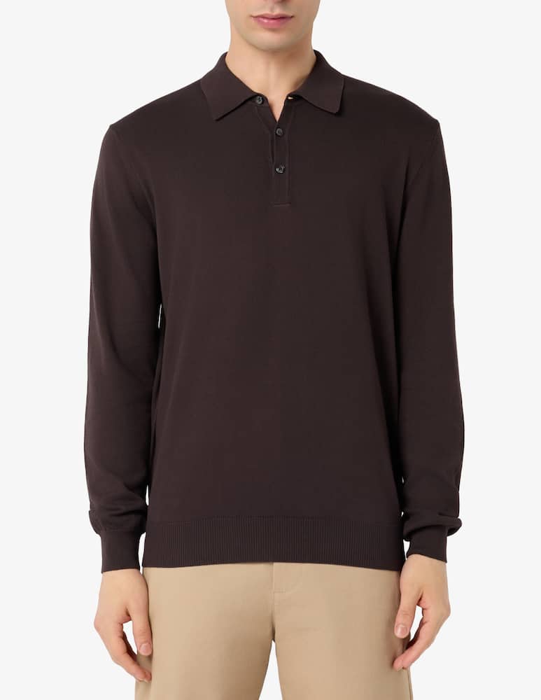 Rinascente Collection Long sleeve cotton polo - picture 1 Rinascente Collection Long sleeve cotton polo - picture 1
