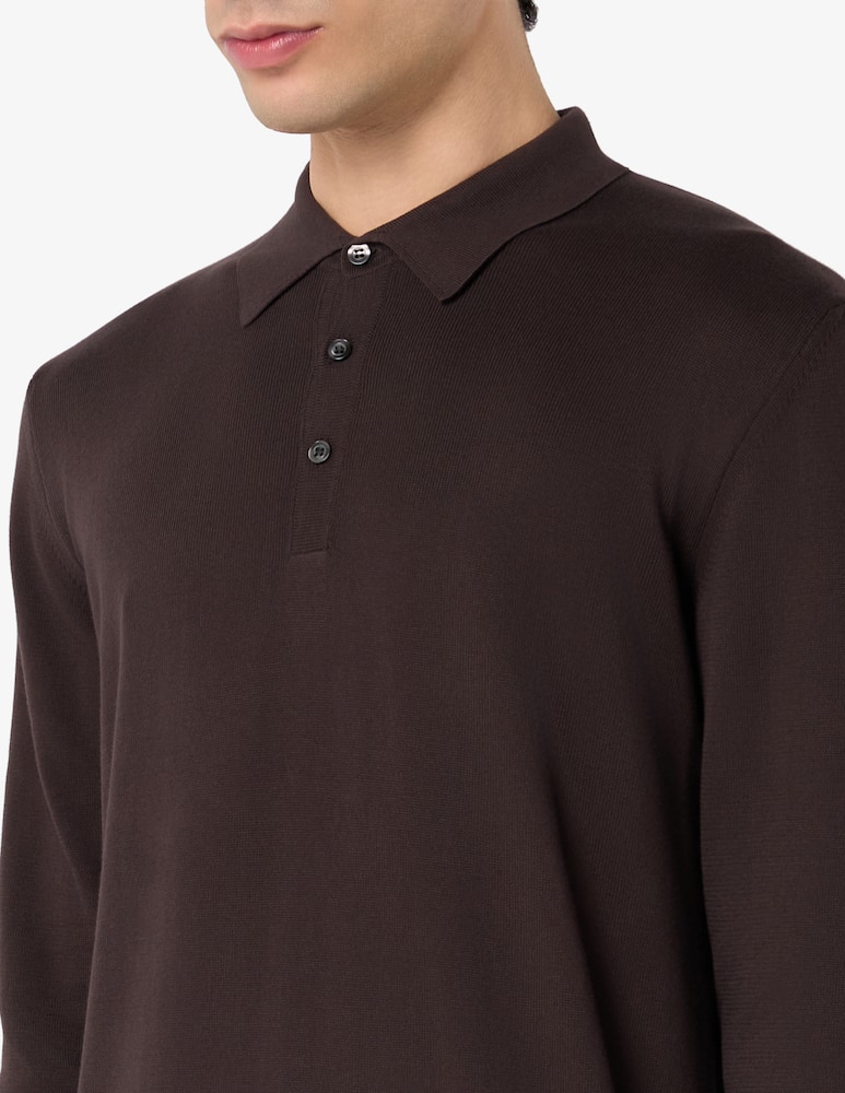 Rinascente Collection Long sleeve cotton polo - picture 4 Rinascente Collection Long sleeve cotton polo - picture 4