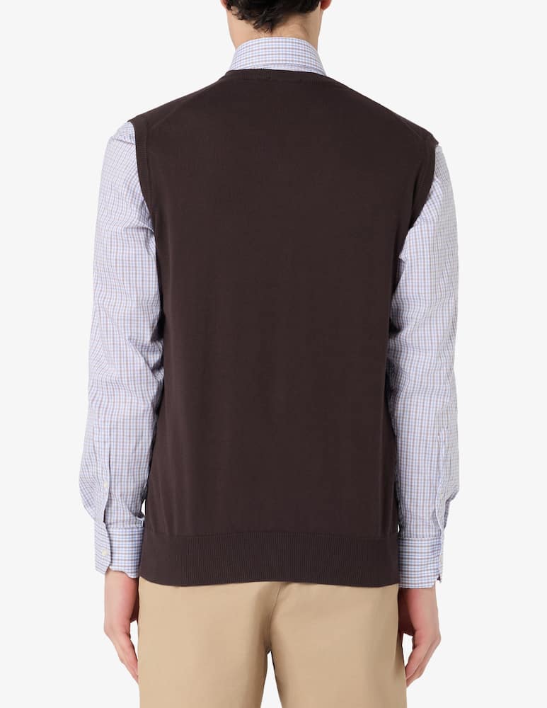 Rinascente Collection V-neck cotton gilet - picture 3 Rinascente Collection V-neck cotton gilet - picture 3
