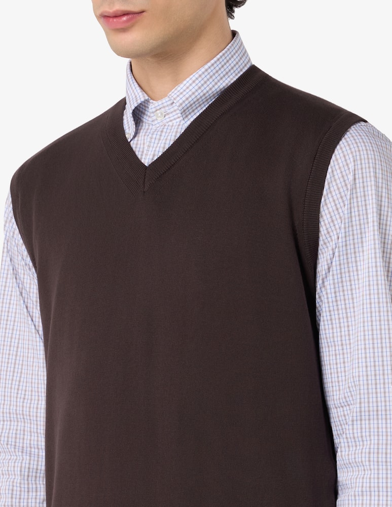 Rinascente Collection V-neck cotton gilet - picture 4 Rinascente Collection V-neck cotton gilet - picture 4