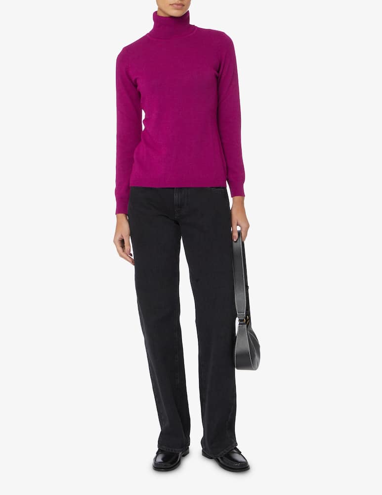 Rinascente Collection Long sleeve turtleneck sweater - Violet - picture 2