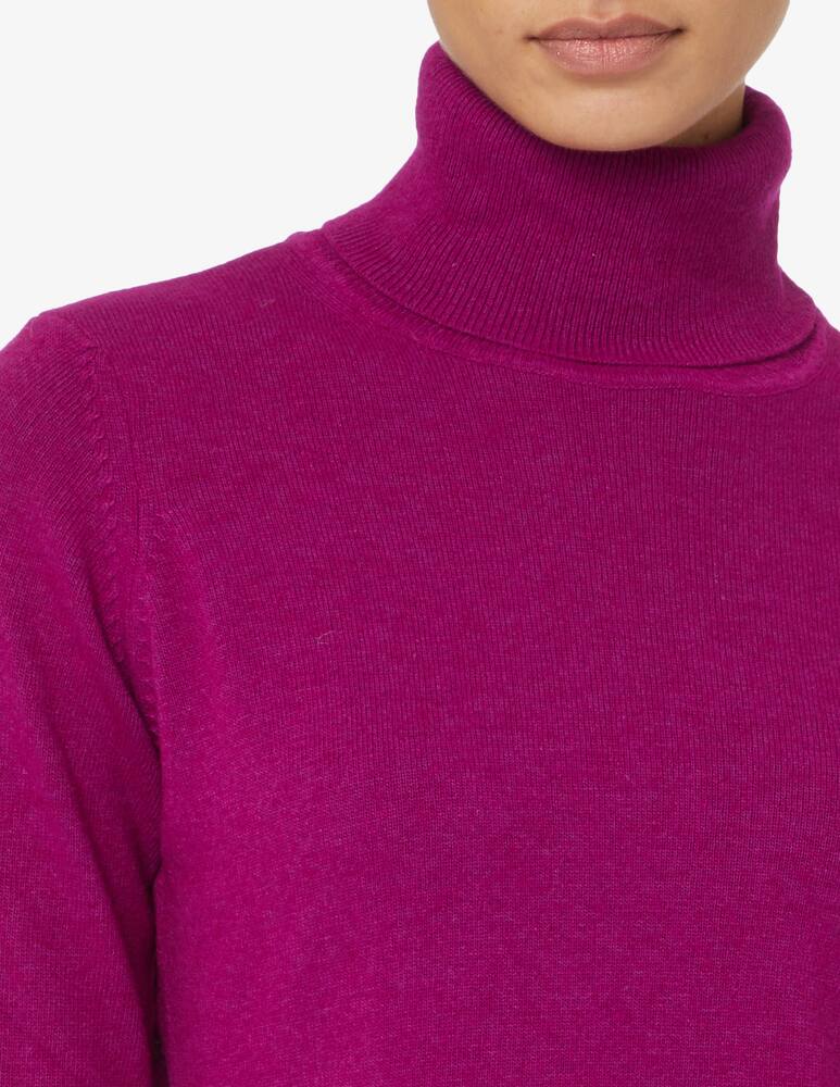 Rinascente Collection Long sleeve turtleneck sweater - Violet - picture 4