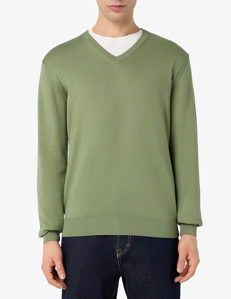 Rinascente Collection V-neck cotton jumper - picture 1 Rinascente Collection V-neck cotton jumper - picture 1