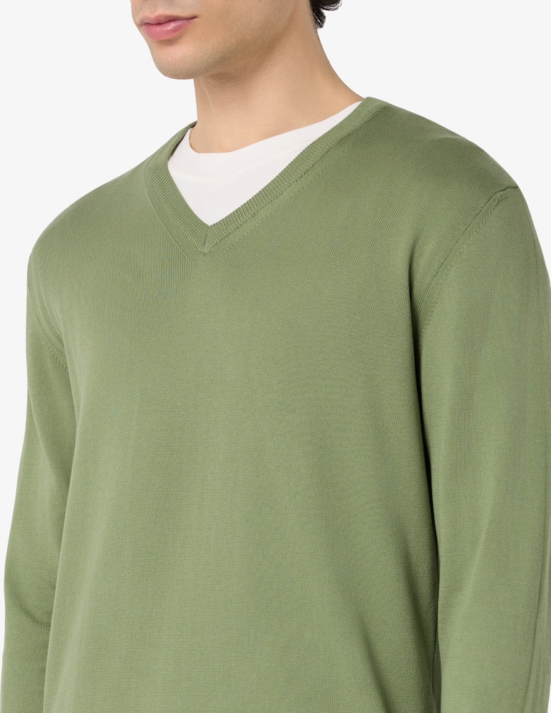 Rinascente Collection V-neck cotton jumper - picture 4 Rinascente Collection V-neck cotton jumper - picture 4