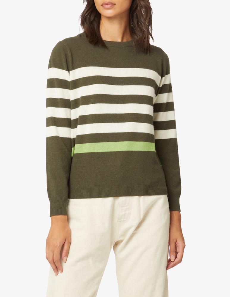 rinascente Rinascente Collection Maxi striped sweater - Olive