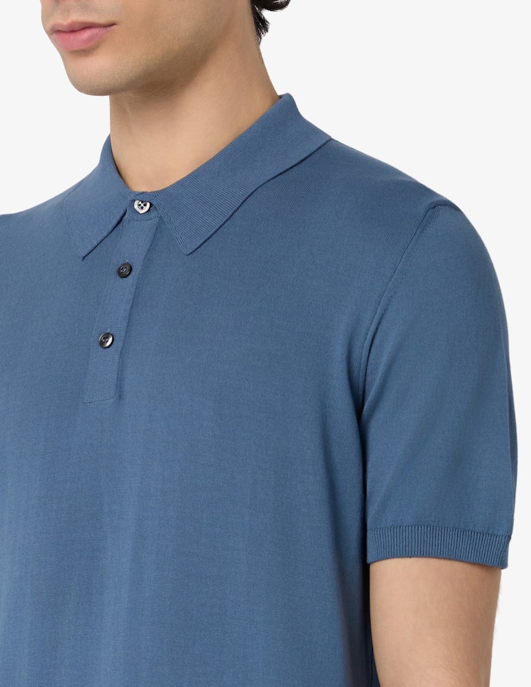 Rinascente Collection Polo in cotone crepe tinto capo - immagine 4 Rinascente Collection Polo in cotone crepe tinto capo - immagine 4