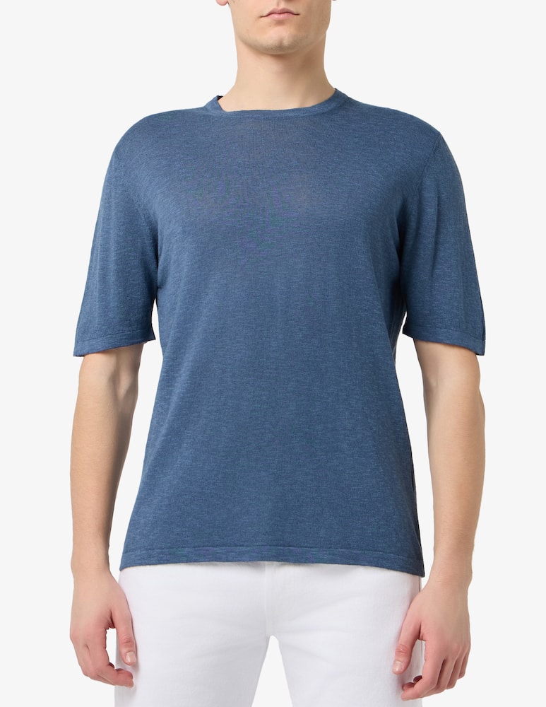 Rinascente Collection Linen blend crewneck t-shirt - picture 1 Rinascente Collection Linen blend crewneck t-shirt - picture 1