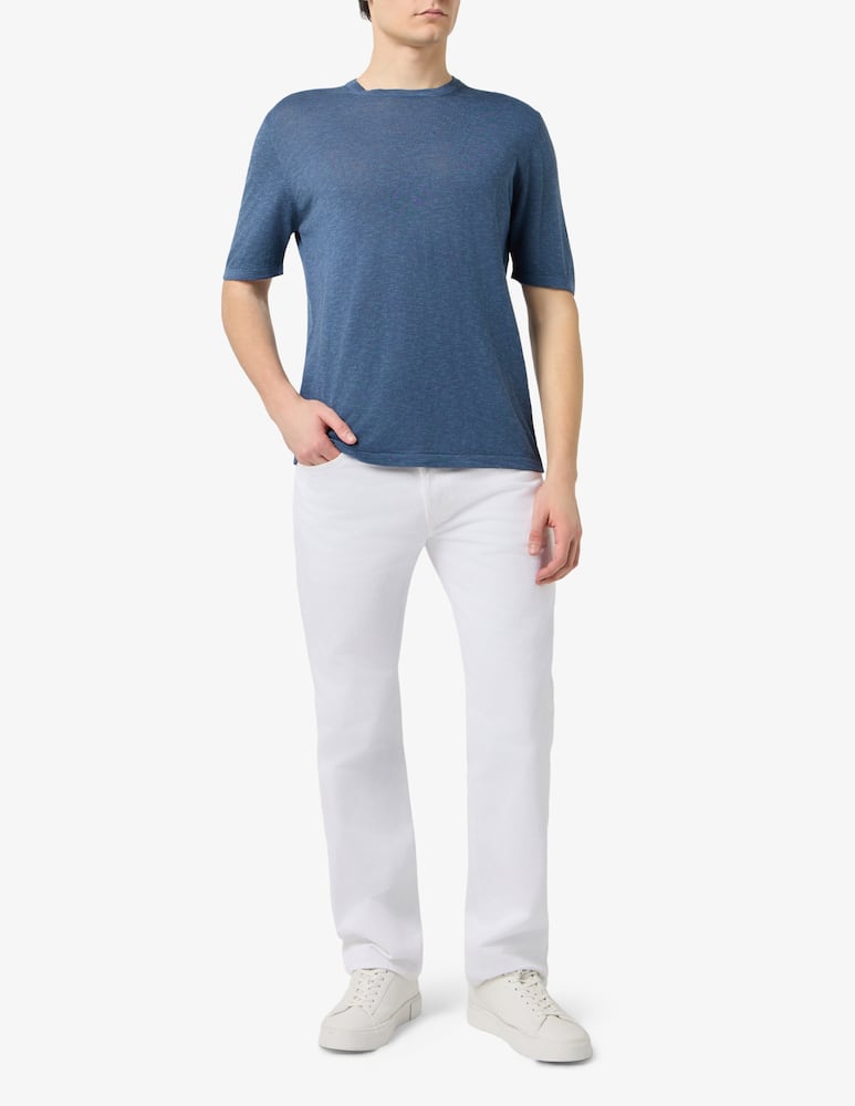 rinascente Rinascente Collection T-shirt in lino e cotone tinto capo