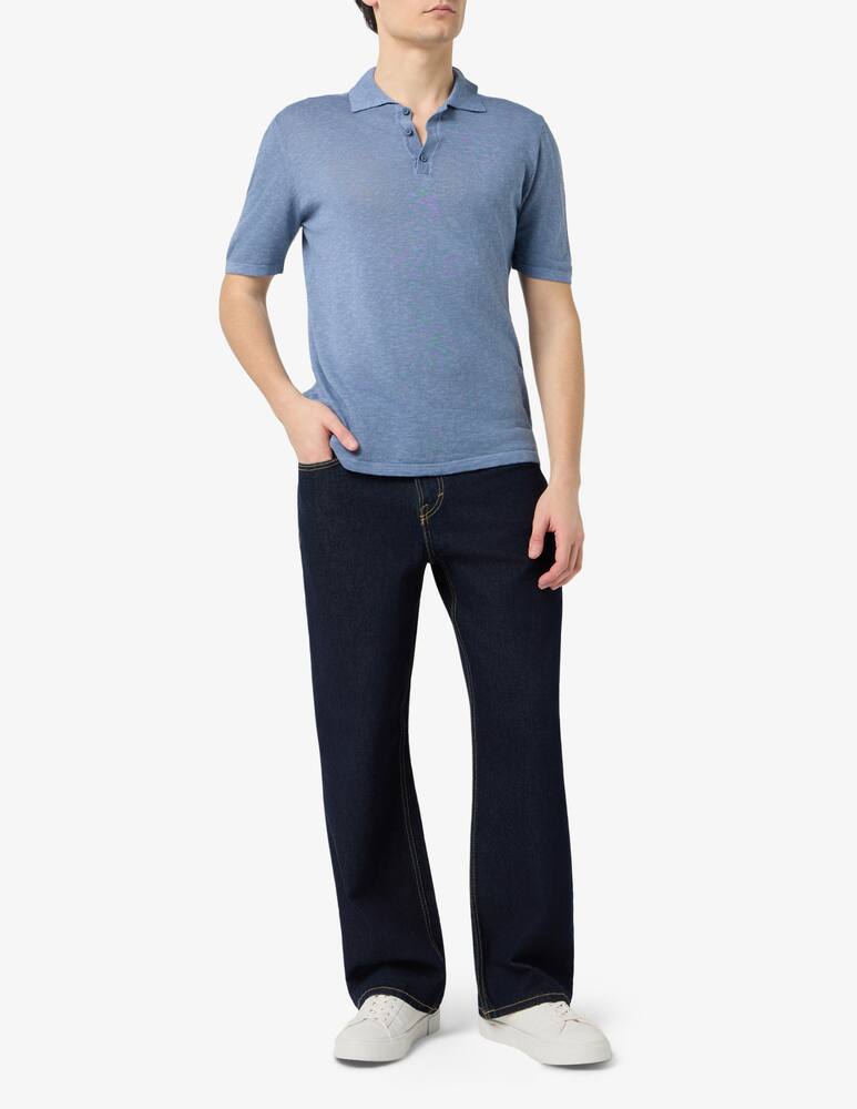 rinascente Rinascente Collection Polo in lino e cotone tinto capo