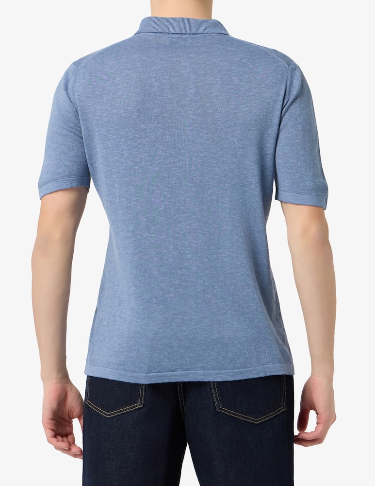Rinascente Collection Polo in lino e cotone tinto capo - immagine 3 Rinascente Collection Polo in lino e cotone tinto capo - immagine 3