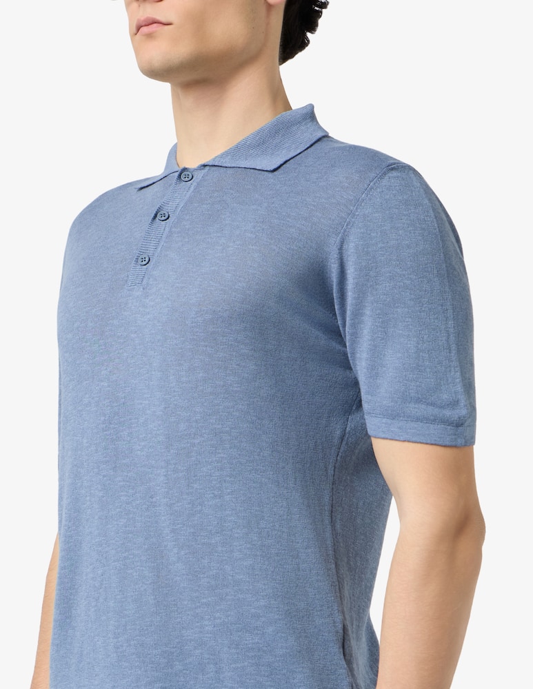 Rinascente Collection Polo in lino e cotone tinto capo - immagine 4 Rinascente Collection Polo in lino e cotone tinto capo - immagine 4