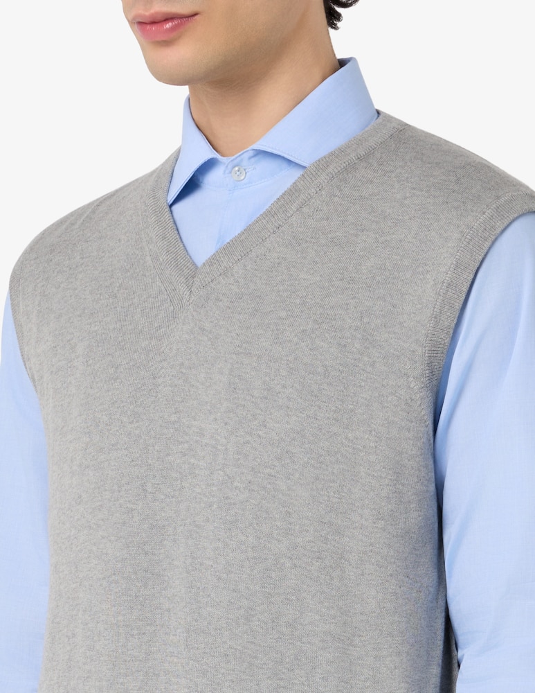 Rinascente Collection V-neck cotton gilet - picture 4 Rinascente Collection V-neck cotton gilet - picture 4