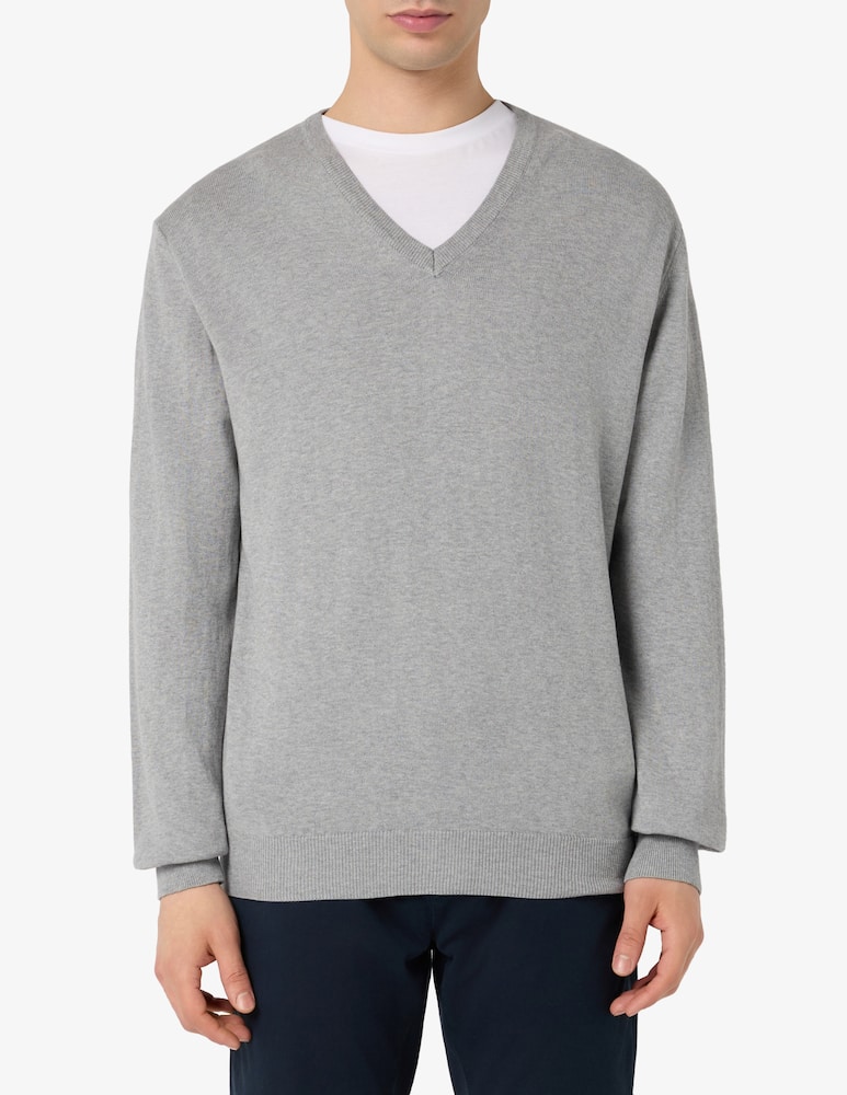 rinascente Rinascente Collection Maglia scollo a V in cotone tinto capo