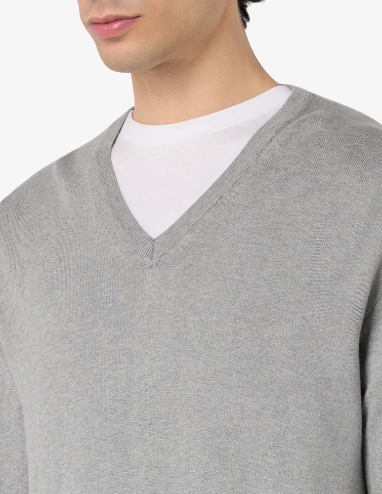 rinascente Rinascente Collection Maglia scollo a V in cotone tinto capo