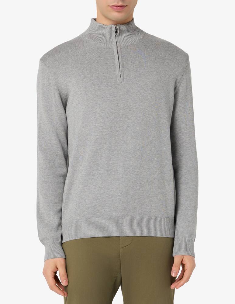 Rinascente Collection Zip cotton turtleneck jumper - picture 1 Rinascente Collection Zip cotton turtleneck jumper - picture 1