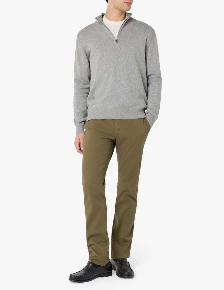 rinascente Rinascente Collection Maglia mezza zip in cotone tinto capo