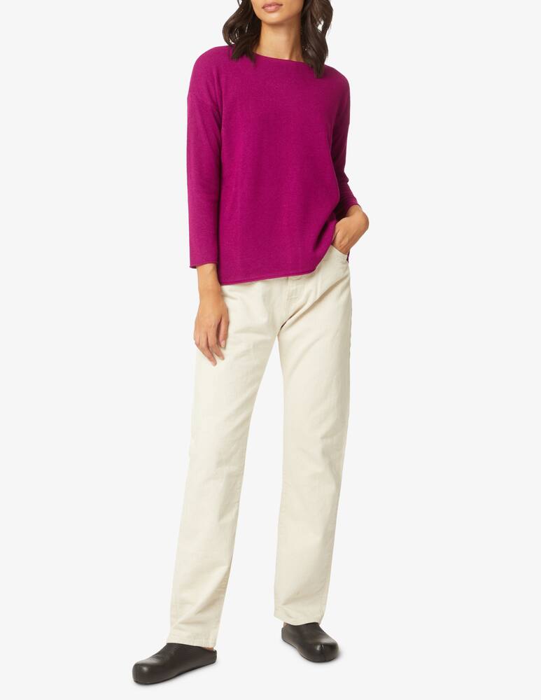 rinascente Rinascente Collection Boat neck boxie sweater - Violet
