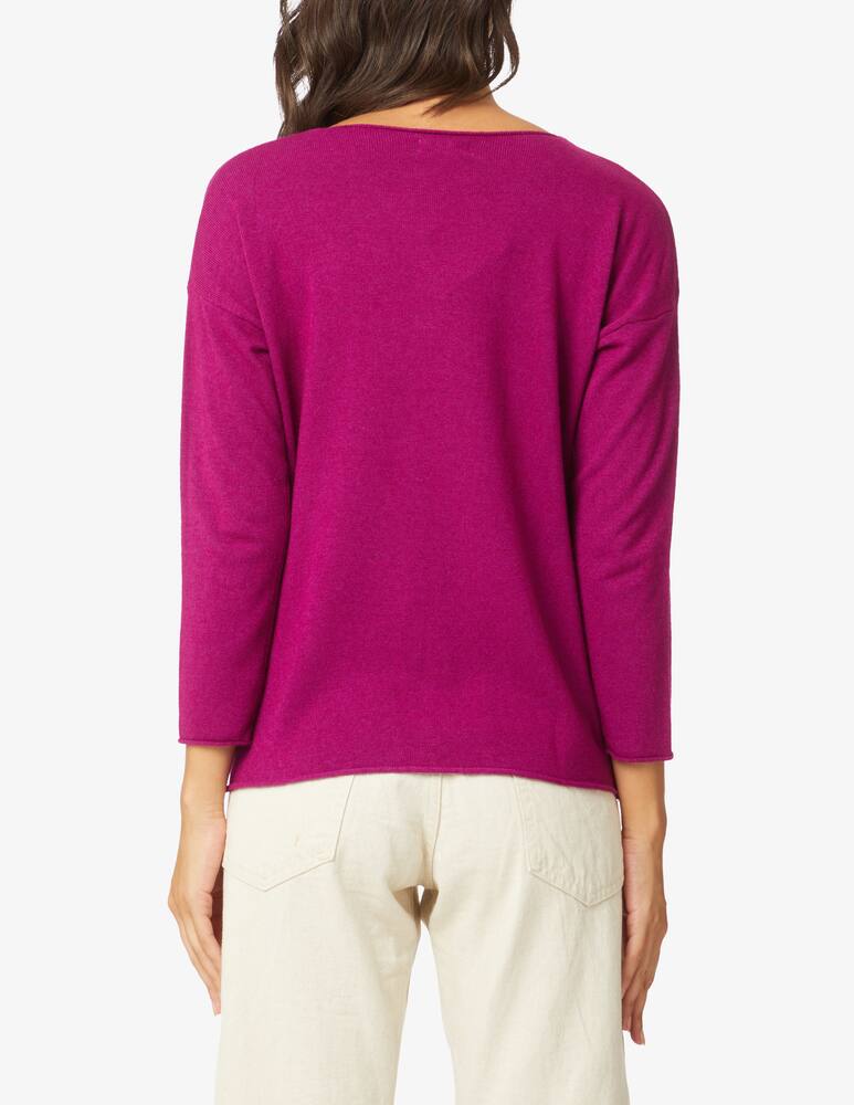 rinascente Rinascente Collection Boat neck boxie sweater - Violet