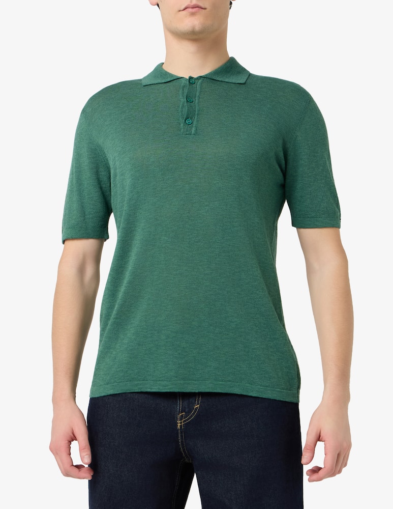 Rinascente Collection Linen blend short sleeve polo - picture 1 Rinascente Collection Linen blend short sleeve polo - picture 1