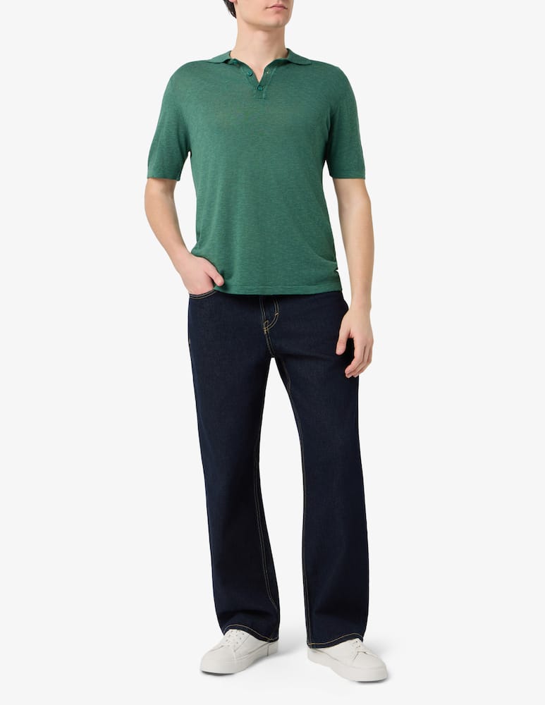 rinascente Rinascente Collection Polo in lino e cotone tinto capo