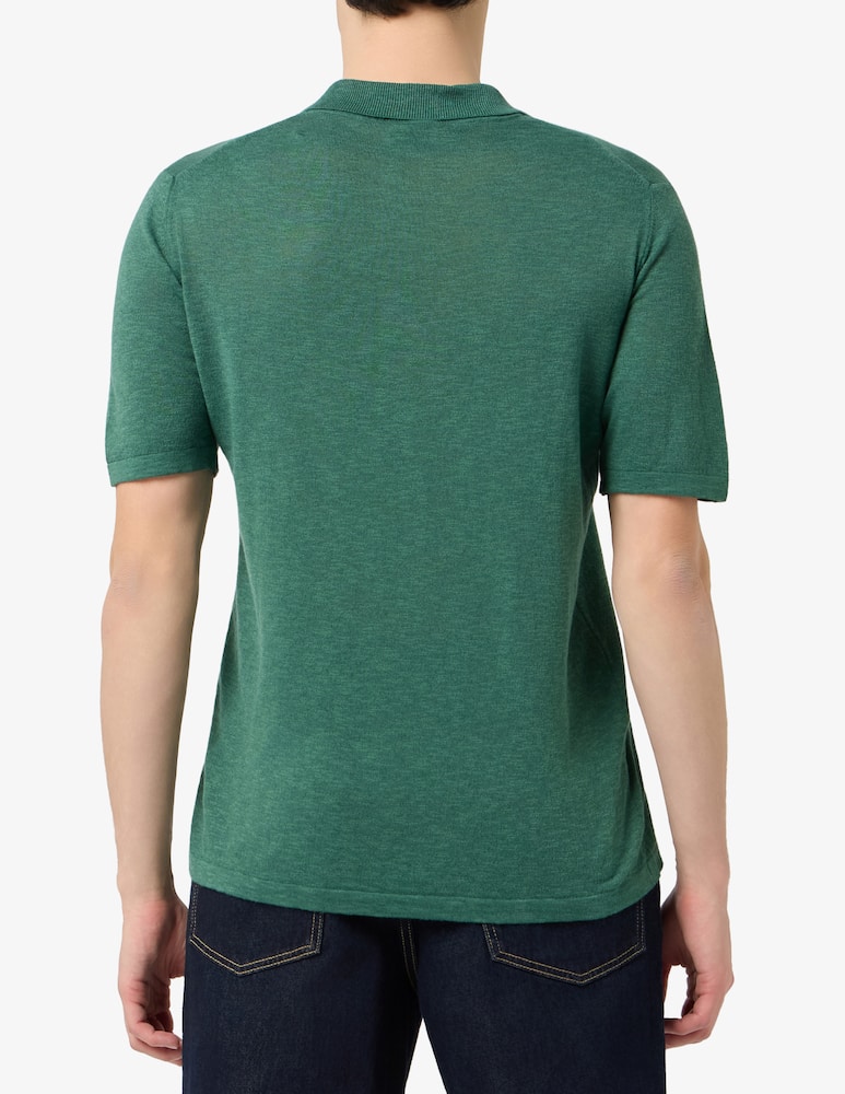 Rinascente Collection Linen blend short sleeve polo - picture 3 Rinascente Collection Linen blend short sleeve polo - picture 3
